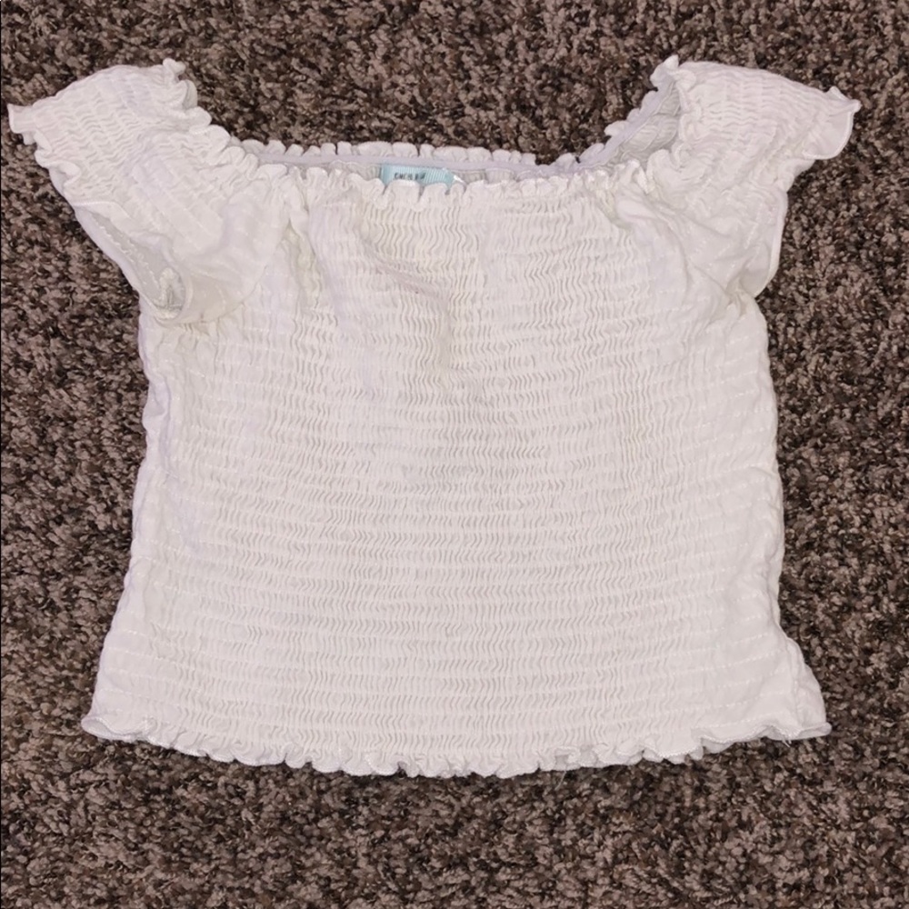 Kimichi Blue Smocked Cropped Top